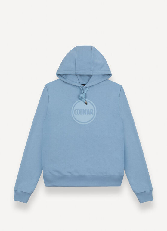 Felpa logata con cappuccio