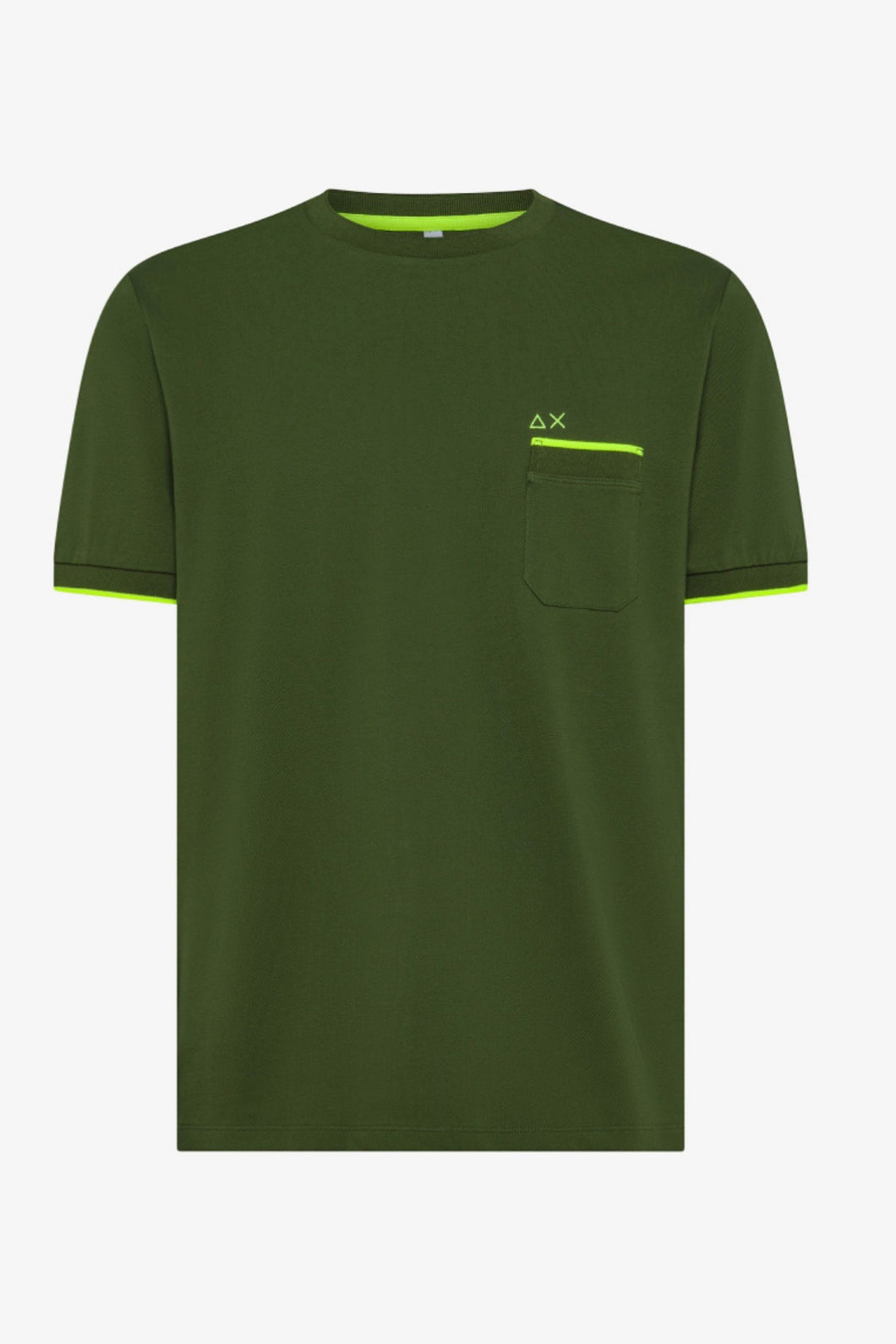 T-shirt mezza manica in cotone piquè con taschino