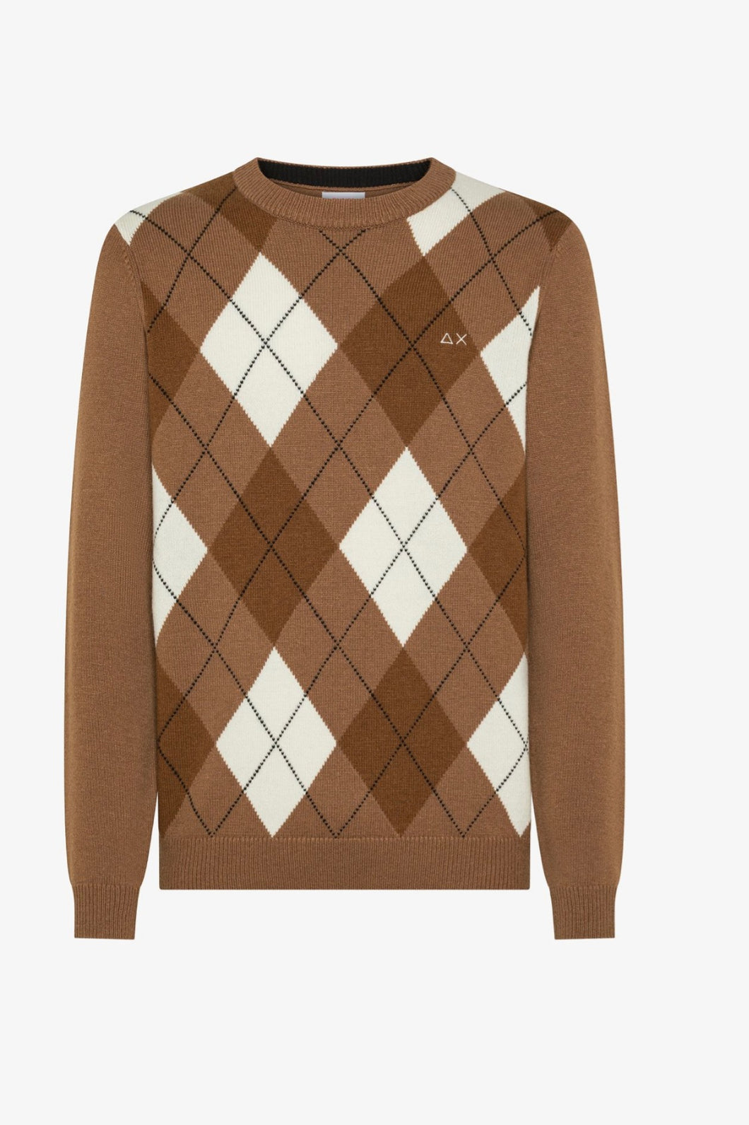 Maglia in lana e cashmere con rombi