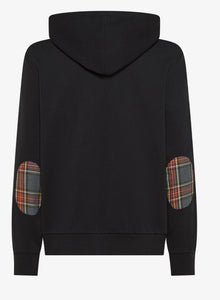 Felpa in misto cotone con cappuccio e zip
