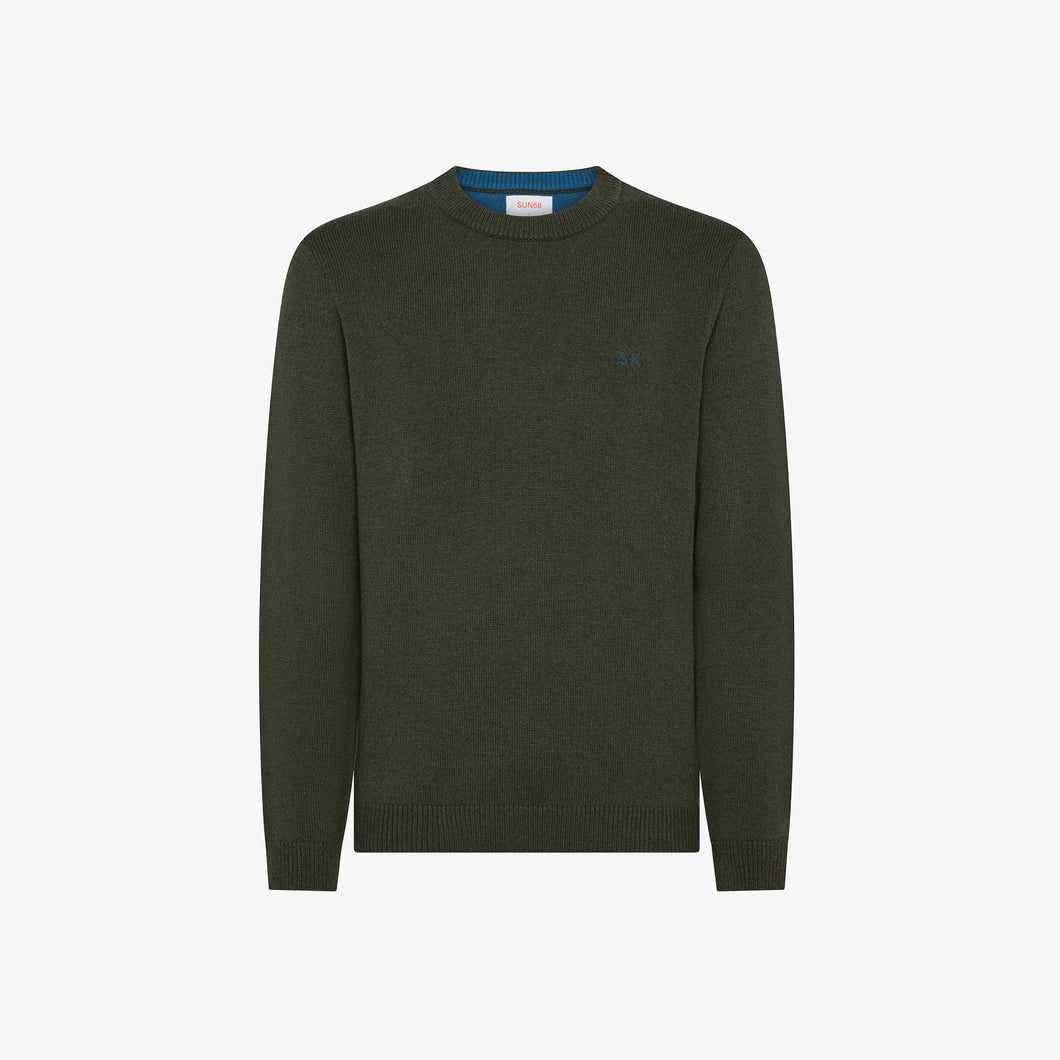 Maglia girocollo in lana e cashmere