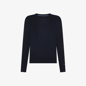 Maglia girocollo in lana e cotone