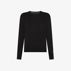 Maglia girocollo in lana e cotone