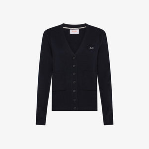 Cardigan in filato di lana e cashmere