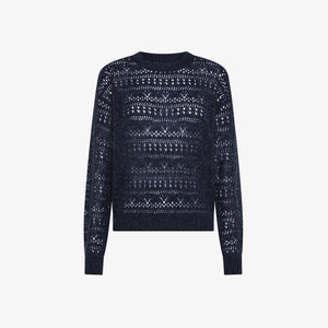 Maglia crochet in lana e alpaca