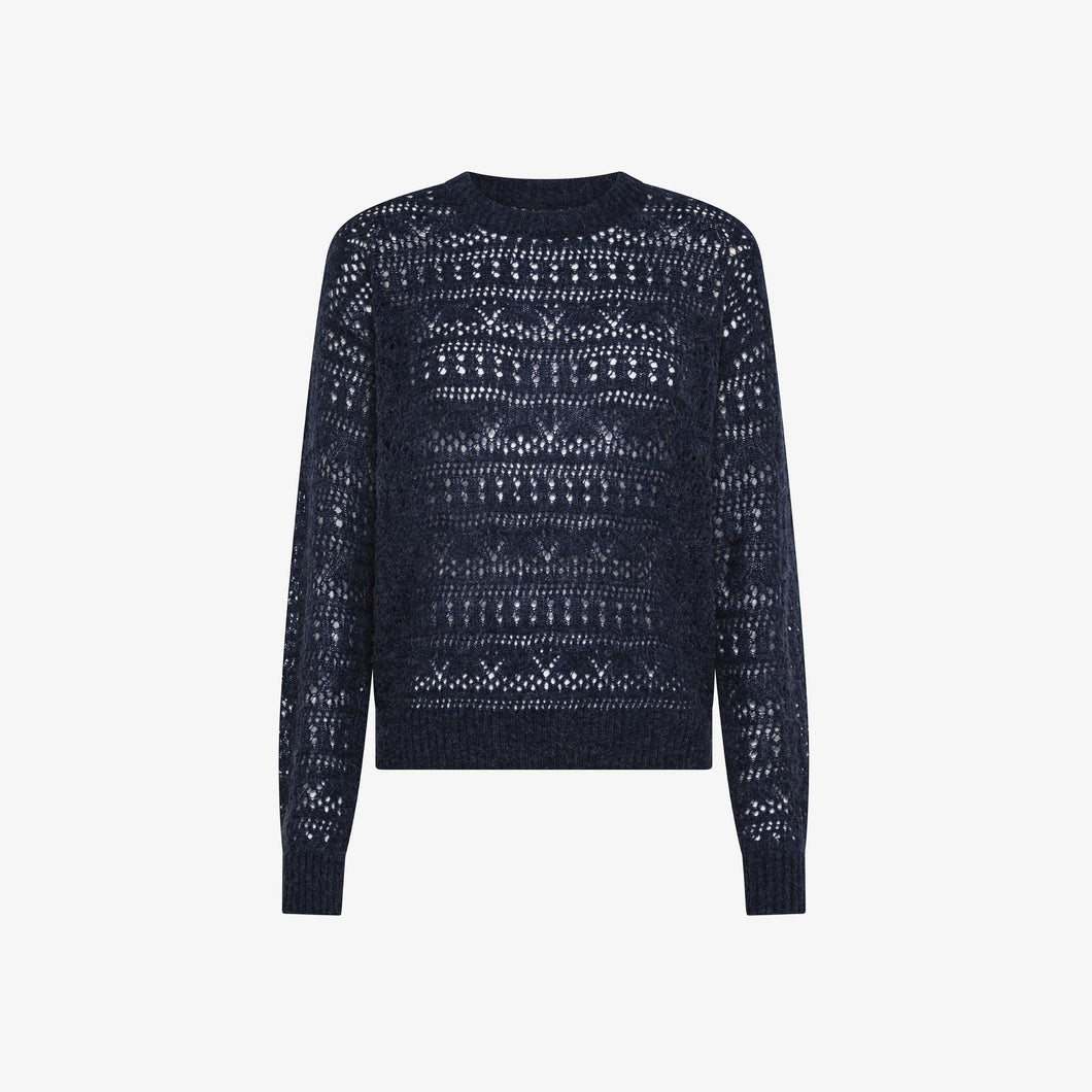 Maglia crochet in lana e alpaca