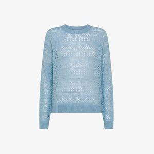 Maglia crochet in lana e alpaca