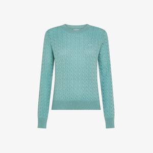 Maglione in lana e cashmere a trecce