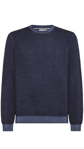 Maglia girocollo con effetto delave