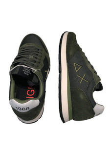 Sneakers in nylon con inserti in suede