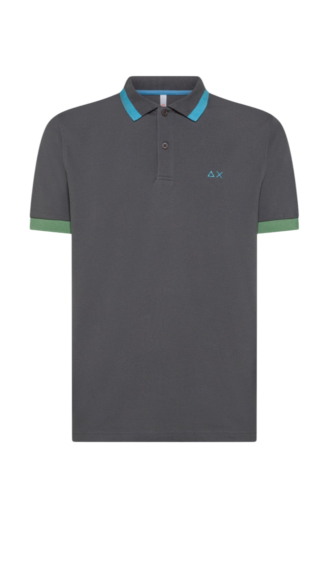 Polo mezza manica con big stripes sul collo