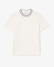 Carica l&#39;immagine nel visualizzatore di Gallery, T-shirt in piqué elasticizzato con colletto a righe
