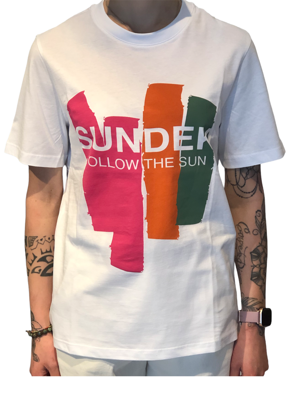 T-shirt con logo centrale