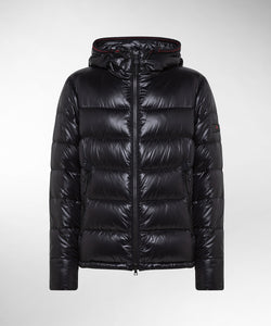 Piumino in nylon lucido